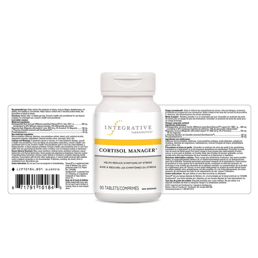 Cortisol Manager - Integrative Therapeutics - Sleep Support Supplement* with Ashwagandha, Magnolia, and L-Theanine - Traditional Ayurvedic Sleed Aid - Vegan - 90 Tablets
