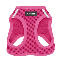 Best Pet Supplies Voyager Step-in Air Harness - All Weather Mesh, Reflective, No Pull Harness for Dogs, Cats - Secure with Hook & Loop Fastener, Buckle, Double D-Rings - Fuchsia, XXXS