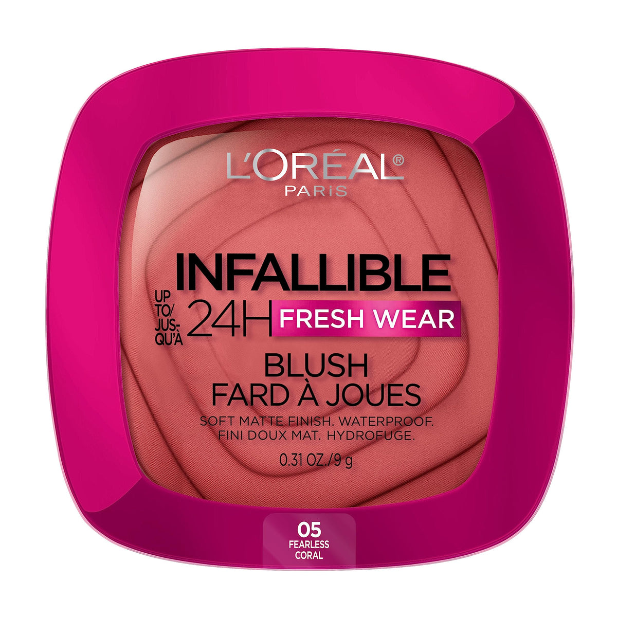 L'Oreal Paris Infallible 24H Fresh Wear In A Powder Foundation, Pressed Powder, Up to 24H Wear, Waterproof Matte Finish, Hazelnut 330, 9g