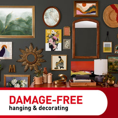 Command 20 Lb XL Heavyweight Picture Hanging Strips, Damage Free Hanging Picture Hangers, No Tools Heavy Duty Wall Hanging Strips for Back to School Dorm Organization, 8 Pairs (16 Strips)