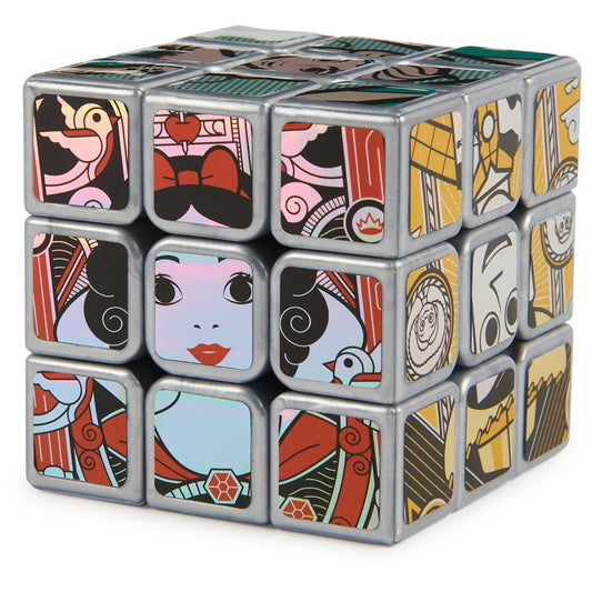 Rubik’s Cube, Disney 100th Anniversary Metallic Platinum 3x3 Cube, Fidget Toys for Adults, Disney Toys, for Ages 8 & Up