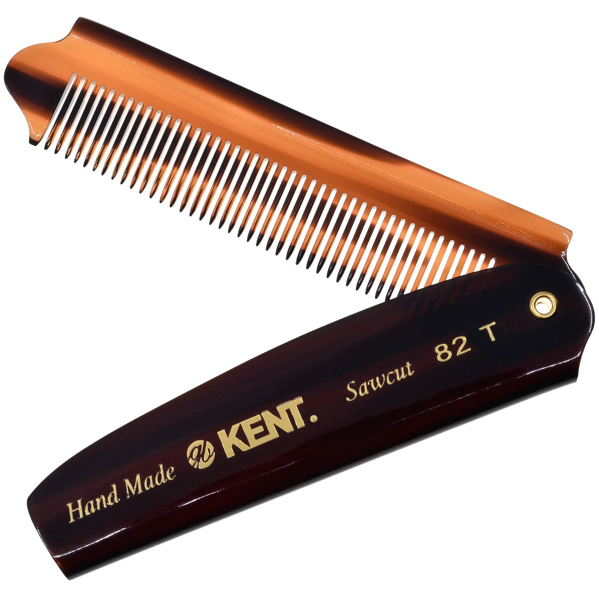 Kent The Hand Made Comb Fine 4 Inches Folding Pocket Comb 82T for Men By 0.13 Pounds