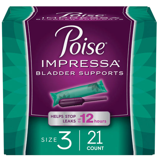 Poise Impressa Incontinence Bladder Supports for Bladder Control, Size 3, 21 Count