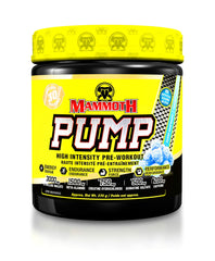 MAMMOTH PUMP – Pre Workout Powder, Superior Muscle Pumps, Increase Strength & Endurance, Explosive Power & Energy Supplement, Heightened Focus, Quick Recovery, Reduced Soreness (30 Serves, Clear Raspberry)