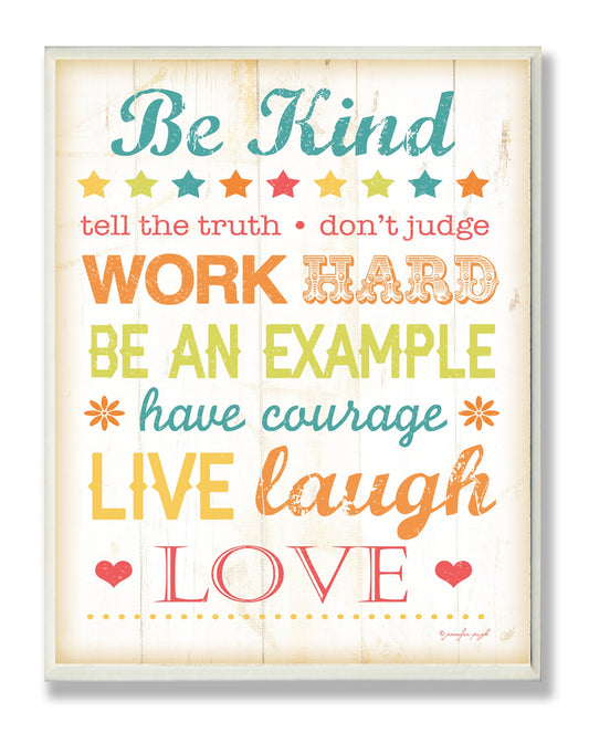 The Kids Room by Stupell Be Kind Typography Rectangle Wall Plaque