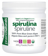 Prairie Naturals Organic Spirulina Blue Green Algae Powder - 200 Gram