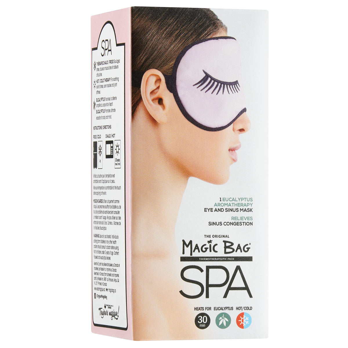 Magic Bag Eucalyptus Aromatherapy Mask - Spa Elegance, Soothing Relief, Natural & Reusable, Luxurious Satin Design, Stress & Sinus Congestion Solution