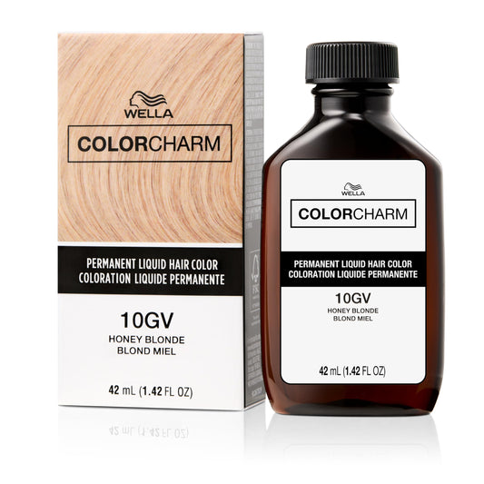 WELLA Color Charm Permanent Liquid Hair Color for Gray Coverage, 10GV Honey Blonde