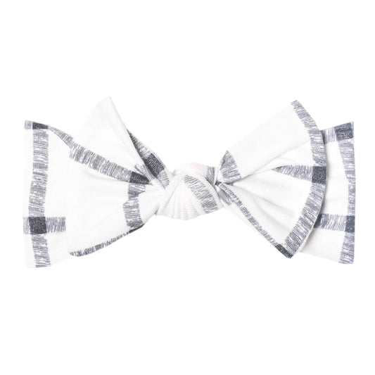 Copper Pearl Baby Stretchy Soft Knit Headband Bow Ledger