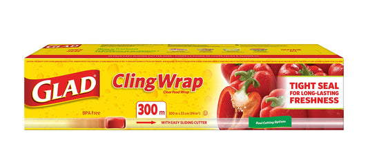 Glad ClingWrap Plastic Wrap, 300 Metre Roll
