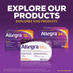 Allegra 12 Hour Allergy Medication, Non Drowsy, Fast, Multi-Symptom Allergy Relief Medicine for Sneezing, Runny Nose, Itchy/Watery Eyes, Throat or Palate, Fexofenadine Hydrochloride 60 mg, 36 Tablets