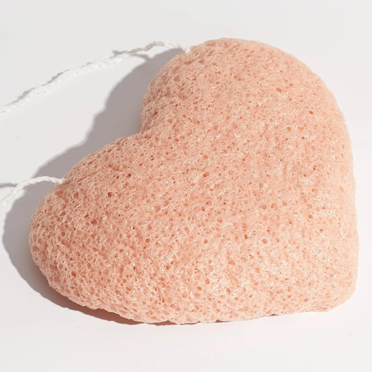 Cocooning Love 100% Natural and Vegan - Pink Konjac sponge for Reactive and Sensitive Skin, 1 Count