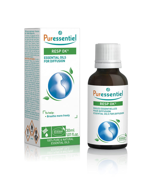 PURESSENTIEL - Essential Oils for Diffusion Respiratory Blend - Natural Decongestant - 30ml