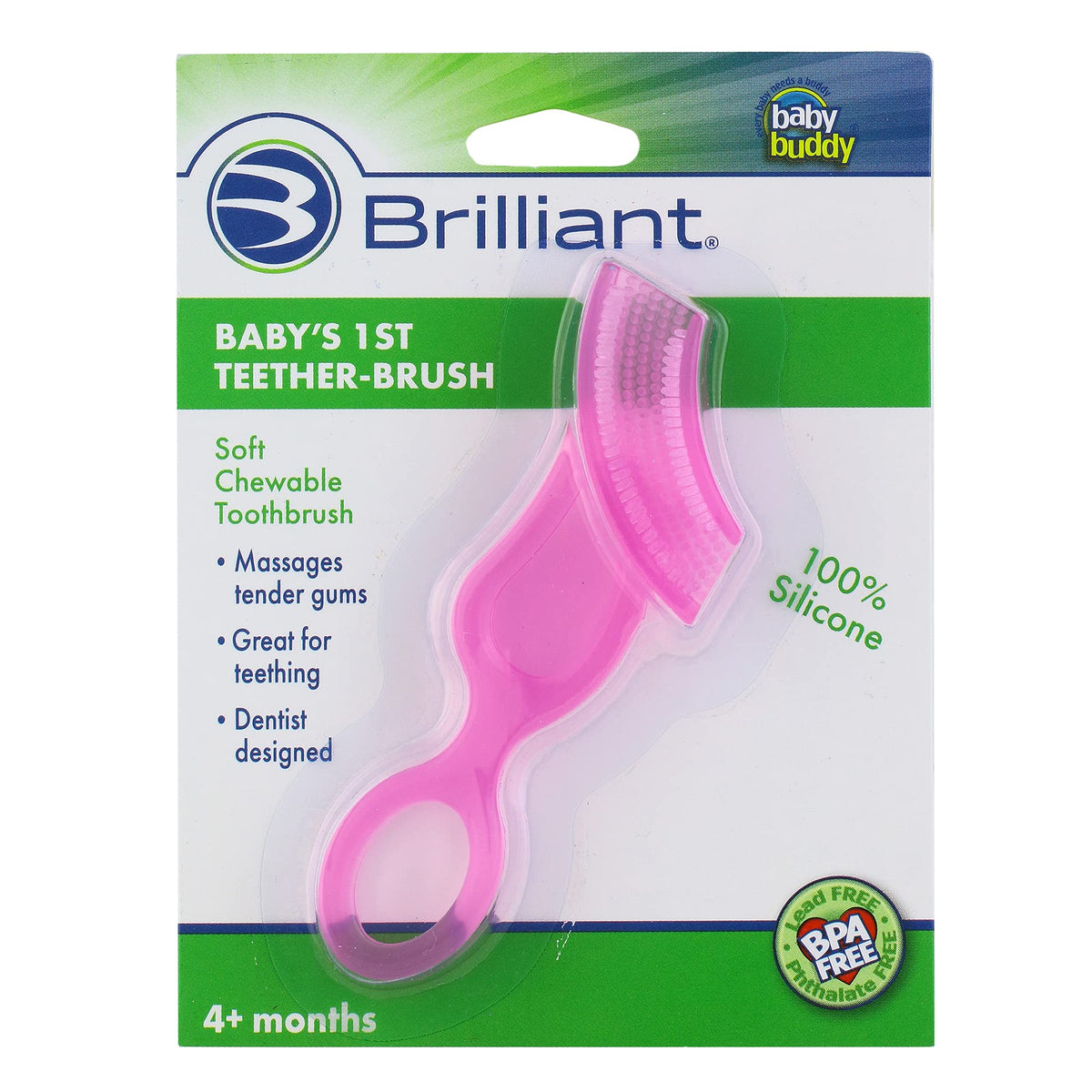 Baby Buddy Baby's First Toothbrush Pink
