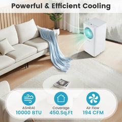 10000 BTU Portable Air Conditioner, 3-in-1 Stand Up AC Unit with Dehumidifier, 450 sq ft