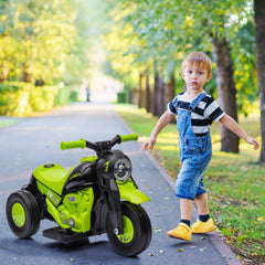 Electric Motorcycle for Kids, 6V Ride on Bubble Car with LED Headlight, Music, Pedal, for 2-5 Years Black