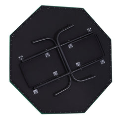 Folding Poker Table, 47" Octagon Blackjack Poker Game Table for 8 Players with Cup Holders, Green