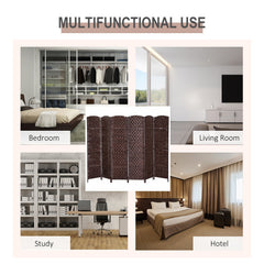 6ft Folding Room Divider, 3 Panel Wall Partition with Wooden Frame for Bedroom, Home Office, Natural