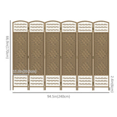 4 Panel Folding Room Divider, Portable Privacy Screen, Wave Fiber Room Partition for Home Office, Black
