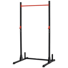 Adjustable Barbell Power Rack Squat Stand Strength Training Fitness Pull Up Weight Cage Home Gym Black