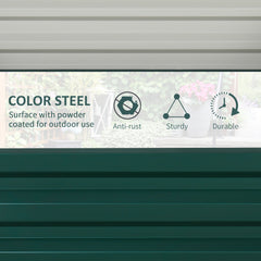 2' x 2' x 1' 2-Pieces Raised Garden Bed with Galvanised Steel Frame for Vegetables, Flowers, Herbs, Green