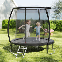 8FT Outdoor Heavy-Duty Recreational Trampoline-Black