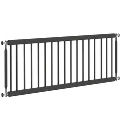 26"-37" Dog Gate, Adjustable Pet Gate, Fits 10" Tall with 2 Extension, Pressure Mount Kit for Stairs and Doorways, Black