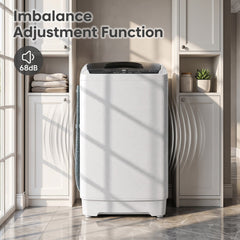 9.93 lbs Full Automatic Washing Machine with 8 Preset Programs-Gray