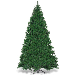 9 FT Pre-Lit Artificial Christmas Tree with 2028 PVC Tips and 700 Warm White LED Lights