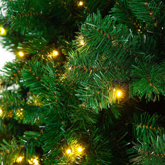 9 FT Pre-Lit Artificial Christmas Tree with 2028 PVC Tips and 700 Warm White LED Lights