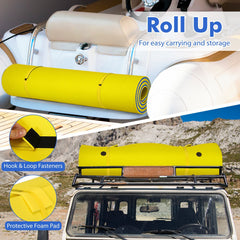 9 ft x 6 ft 3 Layer Floating Water Pad Foam Mat -Yellow