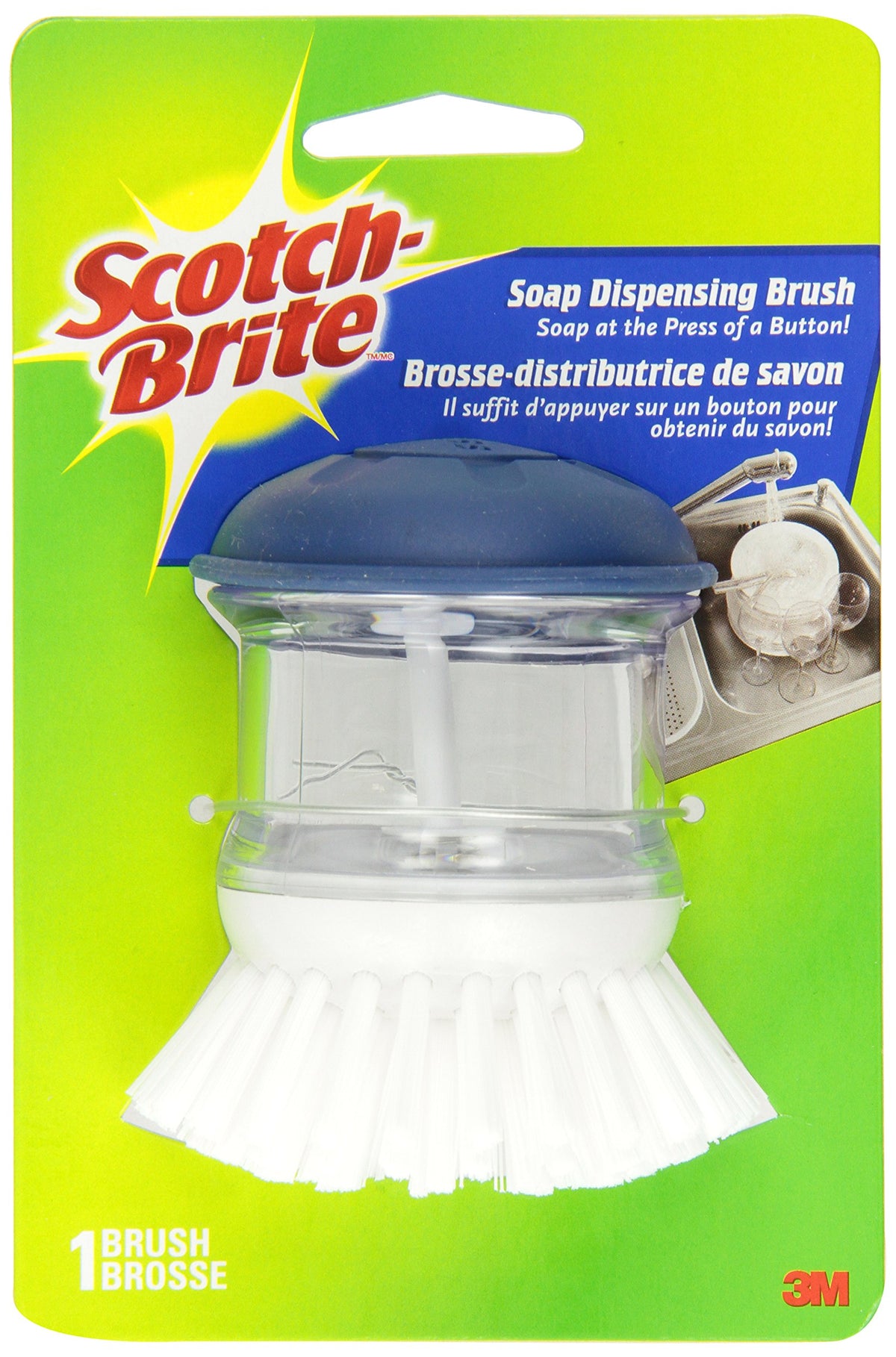 Scotch-Brite Household Scrubber, Sturdy Nylon Bristles, Deep Cleaning Scrub Brush