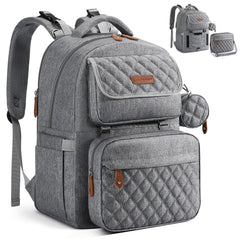 Maelstrom Large Capacity Diaper Removable Bottle Bag, Elegant Grey, 45L, Elegant Grey, 45L, Large Capacity Diaper Bags With Removable Bottle Bag
