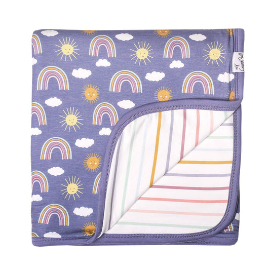 Large Premium Knit Baby 3 Layer Stretchy Quilt Blanket Hope by Copper Pearl, 46x46 Inch (Pack of 1)