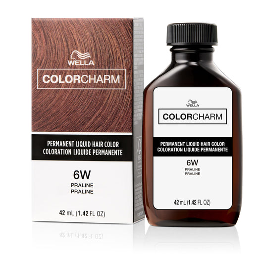 WELLA Color Charm Permanent Liquid Hair Color for Gray Coverage, 6W Praline