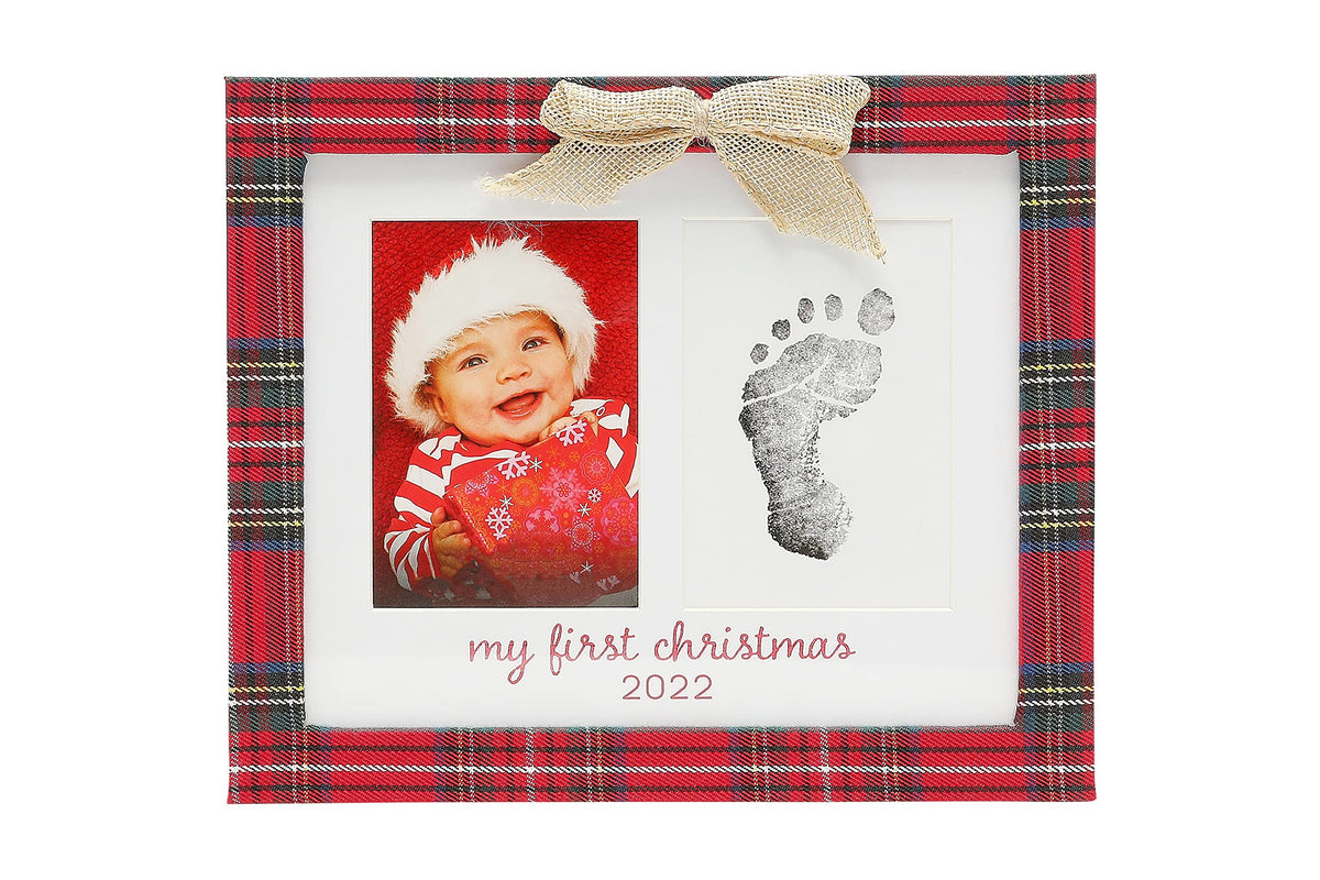 Kate & Milo Plaid Print Keepsake Holiday Frame Photo Frame, Baby’s First Christmas Picture Frame, My First Christmas 2021