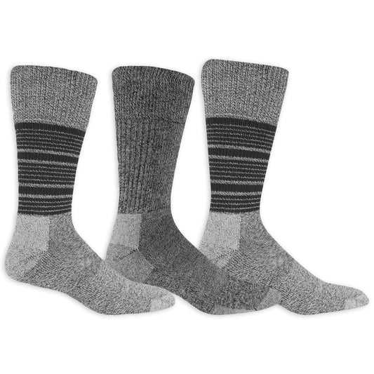 Dr. Scholl's Men's Advanced Relief Blisterguard Socks-2 & 3 Pair Packs-Non-Binding Cushioned Comfort, Black, Red Stripe - Crew (3 Pairs), 7-12