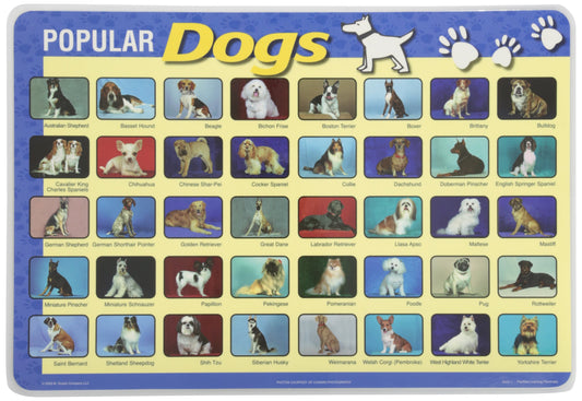 Painless Learning PLACEMATS-Popular Dogs-Placemat