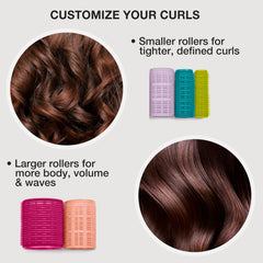 Conair SelfGrip Rollers Assorted, Roller sizes differentiated by color (mauve is largest), 31 Count