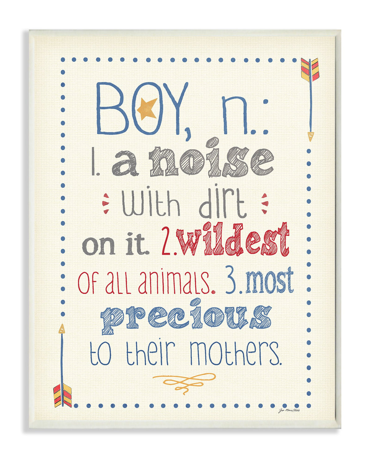 The Kids Room by Stupell Textual Art Wall Plaque, A Noise with Dirt on It