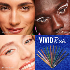 NYX PROFESSIONAL MAKEUP, Vivid Rich Mechanical Pencil, Eyeliner, Rich shades, Vegan Formula - Smokin Topaz (Brown)