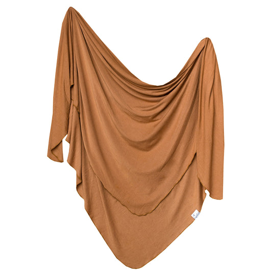 Copper Pearl Large Premium Knit Baby Swaddle Receiving Blanket"Camel", 9.6 Ounces