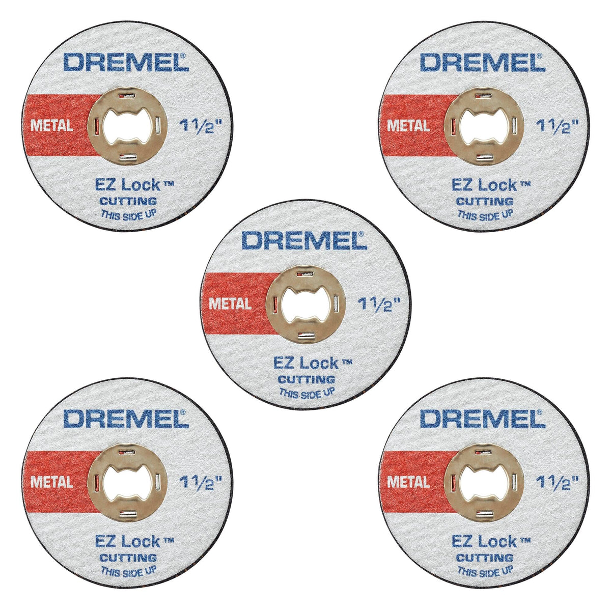 Dremel EZ456 1-1/2-Inch EZ Lock Rotary Tool Cut-Off Wheels for Metal, 5-Pack, Medium