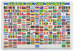 PAINLESS LEARNING PLACEMATS-Flags of The World-Placemat