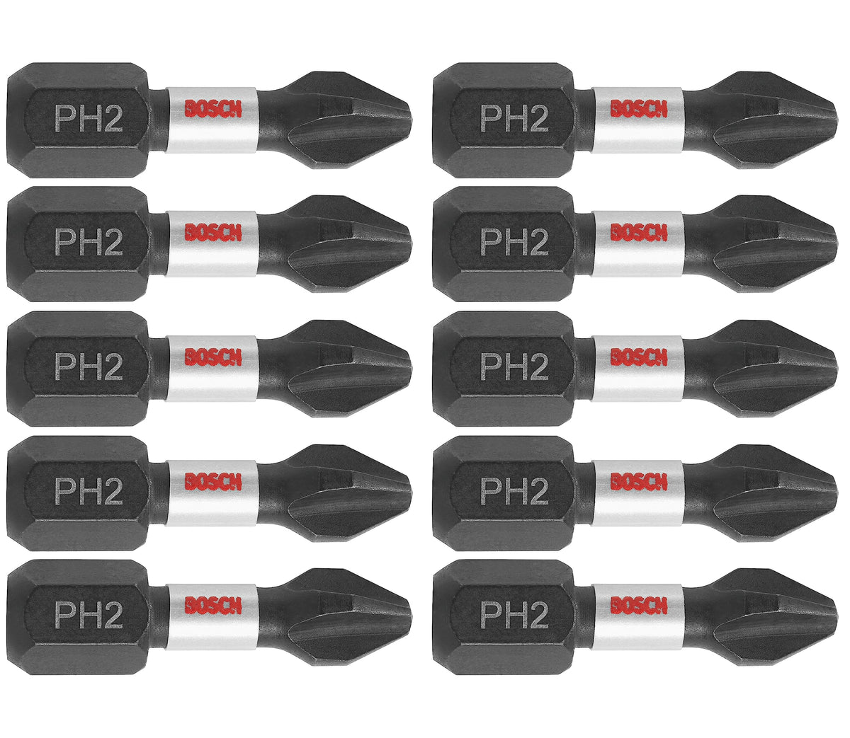 Bosch ITPH2102 2 Pc. Impact Tough 1 In. Phillips #2 Insert Bits