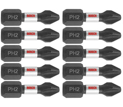 Bosch ITPH2102 2 Pc. Impact Tough 1 In. Phillips #2 Insert Bits