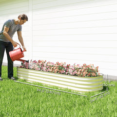 4.9 x 2 x 1ft Galvanized Raised Garden Bed Kit, Metal Planter Box with Safety Edging, Black