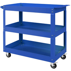 3 Tier Rolling Tool Cart with Wheels, 330 LBS Capacity Heavy Duty Utility Cart, Mobile Service Cart for Garage, Black