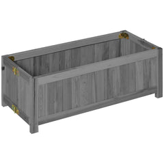 Foldable Elevated Planter Box, Wooden Raised Garden Bed for Backyard, Patio to Grow Vegetables, Herbs, Flowers, Natural