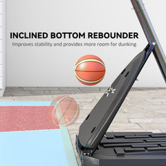 Outdoor Portable Basketball Hoop and Stand with Backboard Weighted Base Wheels, 115.4"-137.8" Height Adjustable